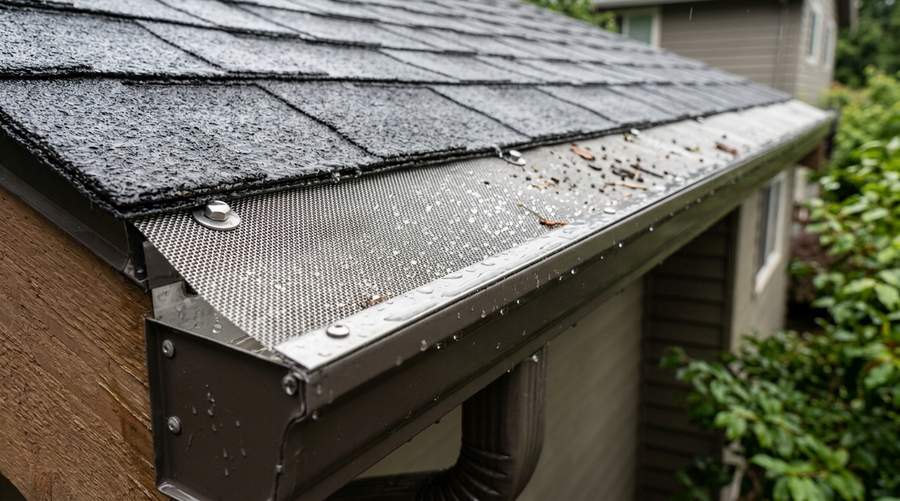 Stainless steel micro-mesh gutter guard installation for pine needles in Cartersville GA